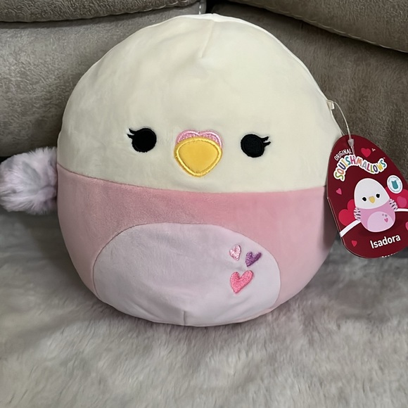 🦜Squishmallows Isadora Pink & White Parakeet First to Market 8” NWT FTM - Picture 3 of 6
